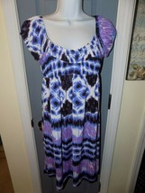 AB Studio Multi Color Tie Dye Design Dress Size M Women&#39;s EUC - £14.62 GBP