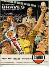 Milwaukee Braves OfficialGame Program / Scorecard-MLB-Cubs-Coke ad-VF - $81.48