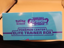 Fusion Strike Elite Trainer Box damaged Pokemon center TCG Sword &amp; Shiel... - £50.81 GBP