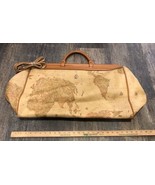 Brand New Doctor Map Style Vintage Handbag Carry On With Shoulder Strap ... - $98.00