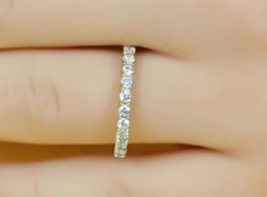 0.45 CT Round &amp; Budget Moissanite Diamond Ring,Engagement Ring For Her In Silver - £79.13 GBP