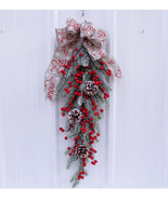 &quot;Christmas Berry Wreath Wall Hanging Door Decoration Home Decoration Far... - £56.67 GBP