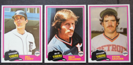 1981 Topps Traded Detroit Tigers Team Set of 3 Baseball Cards - £1.96 GBP