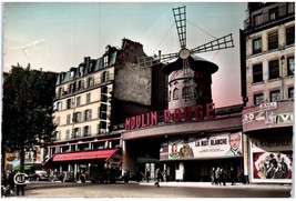 Vintage Paris France Montmartre Moulin Rouge Unused Postcard - £11.64 GBP