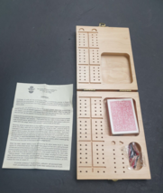 Cribbage Game Set Travel Wood Box Great American - £22.77 GBP