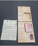 Cribbage Game Set Travel Wood Box Great American - £22.41 GBP