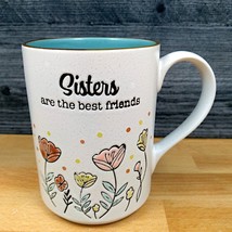 Sisters Are Best Friends Saying Coffee Mug 16oz 473ml Embossed Tea Cup Blue Sky - £9.89 GBP