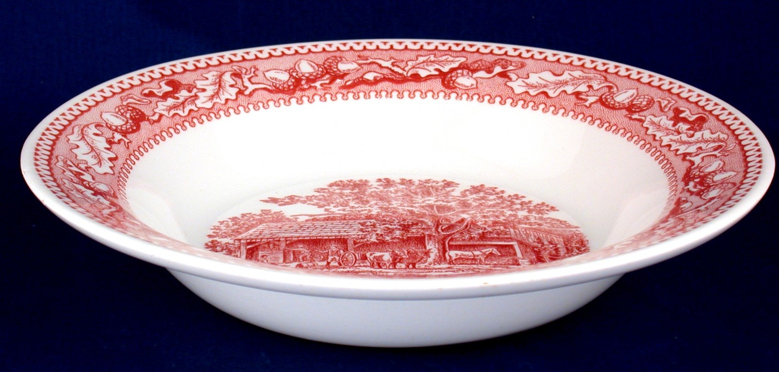 Royal China Memory Lane Pink Soup Bowl Acorn Rim Item image 2