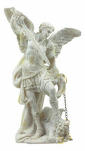 Holy Archangel Saint Michael With Chained Lucifer Statue Holy Eucharist Patron - £14.83 GBP