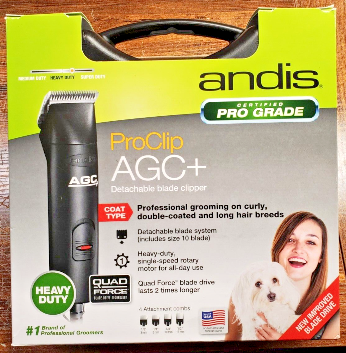 andis ProClip AGC+ Detachable blade clipper (certified PRO GRADE) - $149.00