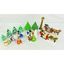 Lot of Vintage Christmas Village Accessories  Hand Painted 80s 90s - £19.02 GBP