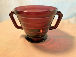 Vintage Amethyst Moderntone Sugar Bowl MINT Hazel Atlas - £16.05 GBP