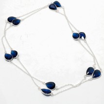 Iolite Pear Shape Handmade Fashion Ethnic Gifted Necklace Jewelry 36&quot; SA 6827 - £5.18 GBP