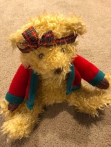 Hallmark Christmas Merrily Bear Stuffed Plush Animal Toy Doll Snowman Sh... - $8.59