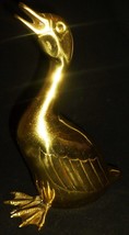 VINTAGE SOLID BRASS GOOSE DUCK FIGURINE STATUE INDIA - £15.70 GBP