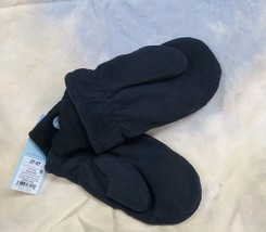 Cat & Jack Toddler 2T- 5T Fleece Black Mittens  Water Resistant  image 3
