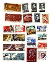 Lot of 19 RUSSIA USSR Postage Stamps 1965-1968 Historical Politica Soviet l A9 - £6.26 GBP