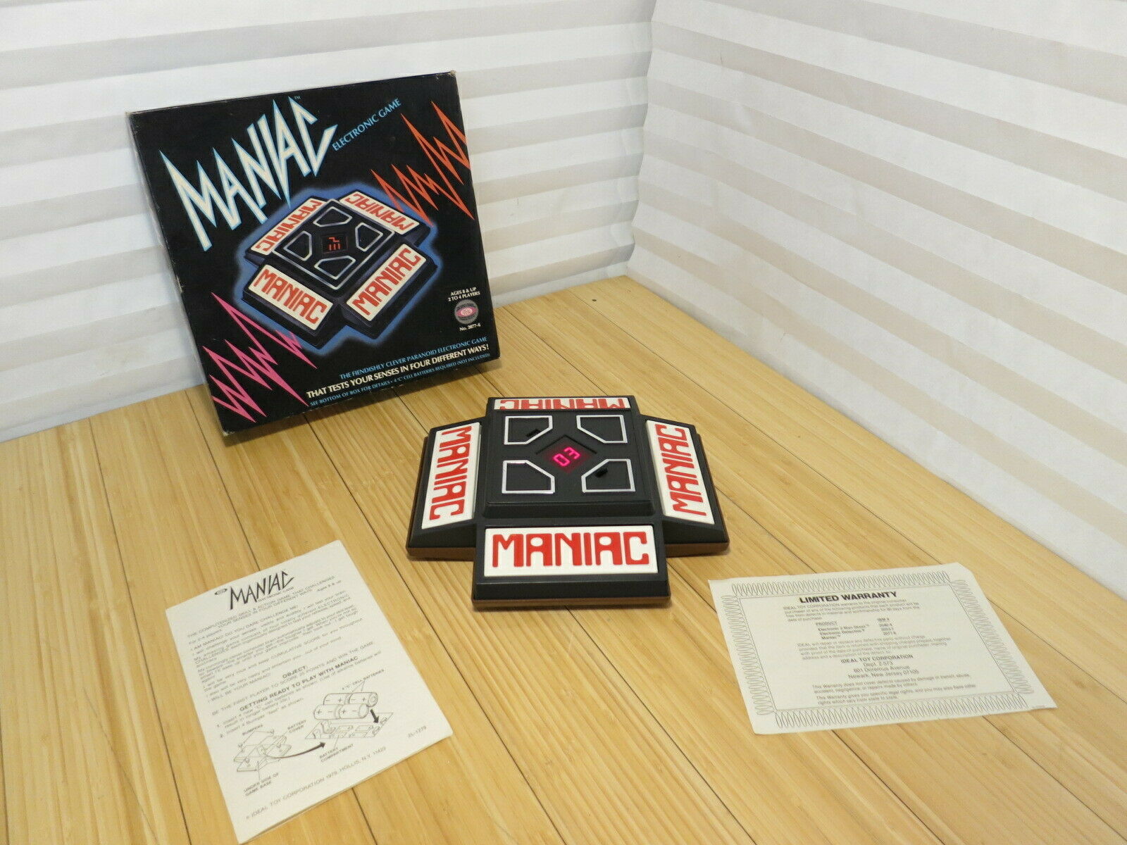 Vintage Maniac Electronic Game Ideal 1979 with Original Box - Tested & Working - £22.27 GBP