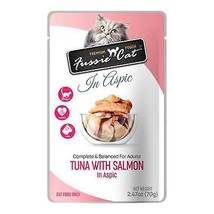 Fussie Cat Premium Tuna with Salmon in Aspic 2.47oz. Pouch (Case of 12) - £19.06 GBP