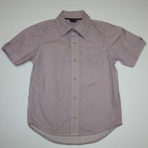 Gap Kids Boy&#39;s Marrakesh Diamond Print Short Sleeve Dress Shirt Top size 5 - £10.29 GBP