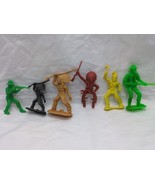 Lot Of (6) Vintage 1960s Cowboys And Indian Toy Soldiers 2-3&quot; - €12,73 EUR