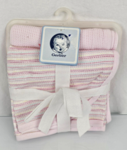 Vintage Gerber Baby Girl Security Blanket Loveys Solid Plain Pink Stripe Thermal - £47.47 GBP