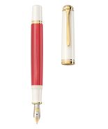 Pelikan Souverän M600 F Red-White Fountain Pen - $572.63