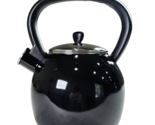 Copco Stainless Steel Tea Kettle Black and Silver Vintage No Small Stopp... - $24.99