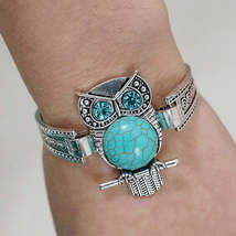 Classical Vintage Owl Turquoises Bracelet &amp; Bangles - £8.03 GBP