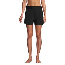 Lands End 5&quot; Quick Dry Swim Shorts Black 6 - £22.64 GBP