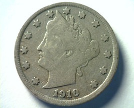 1910 Liberty Nickel Very Good+ Vg+ Nice Original Coin Bobs Coins Fast 99c Ship - £2.15 GBP