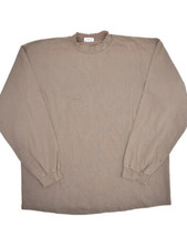 Vintage Nike Mock Neck T Shirt Mens 2XL Mocha Brown Mini Swoosh Made in USA - £28.32 GBP