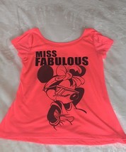 Junior&#39;s Size Medium 7-9 Disney Minnie Mouse Miss Fabulous Summer Top Sh... - $15.00