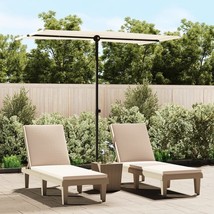  Garden Parasol Sand White Aluminum Medium Rotatable - $2,464.31 MXN