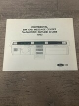 1983 FORD Lincoln OEM CONTINENTAL EIM Diagnostic Outline Chart EED Instr... - $190.39 MXN