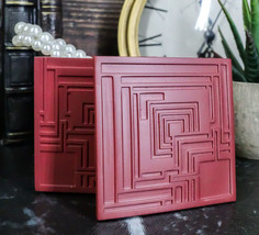 Frank Lloyd Wright Charles Ennis House Petite Cube Trinket Box Textile Block Art - £15.95 GBP