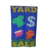 Vintage Garden Flag Banner Yard Garage Sale sign nylon applique embroide... - £27.65 GBP