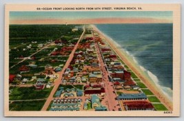 Virginia Beach VA Ocean Front Looking North From 14th Street Postcard O30 - $8.95