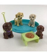 Barbie Doll Pet Puppy Dog Toy Lot Litter Animal Bed Food Bowl Mattel Vin... - £19.43 GBP