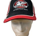 Mustang Motorcycle Baseball Ball Cap Seats Hat Black Red Pegasus Logo Bi... - $14.36