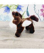 Aurora Brown White Horse Pony Plush 8&quot; Mini Flopsie Stuffed Animal - $10.00