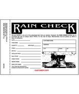 CENTURION 100081 3-Part Rain Check Pad (Pack of 25) - $51.28 CAD