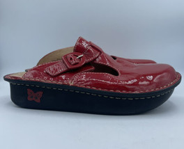 Alegria Slip On Clogs Red Patent Leather Shiny  ALG-104 Size 38 - £23.56 GBP