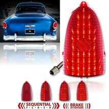 55 Chevy Red LED Sequential Tail Brake Light Back Up Delete Lens 150 210 Bel Air - £57.40 GBP