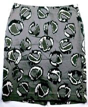 Ann Taylor Women's A Line Skirt Size 6 Black Gray White Side Zip - $16.83