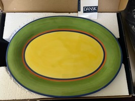 DANSK OVAL PLATTER CARIBE 16”x12” MULTI COLOR BNIB Never Used - $64.88