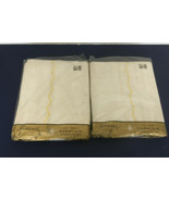 Vintage fieldcrest duracale two twin size flat sheets white  yellow trim... - $563.55 MXN