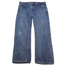 Levis Jeans 505 Mens 38x32 Blue Pant Western Straight Denim Casual Workwear - £20.14 GBP