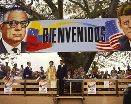 First Lady Jacqueline Kennedy speaks to crowd in Venezuela New 8x10 Photo - £7.02 GBP