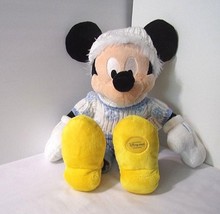MICKEY MOUSE Plush Winter Holiday Disney Store Exclusive 16&quot; Blue White Sweater - £13.52 GBP